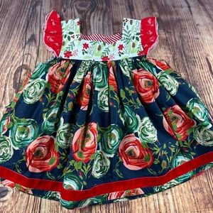 Christmas Floral Shabby Top